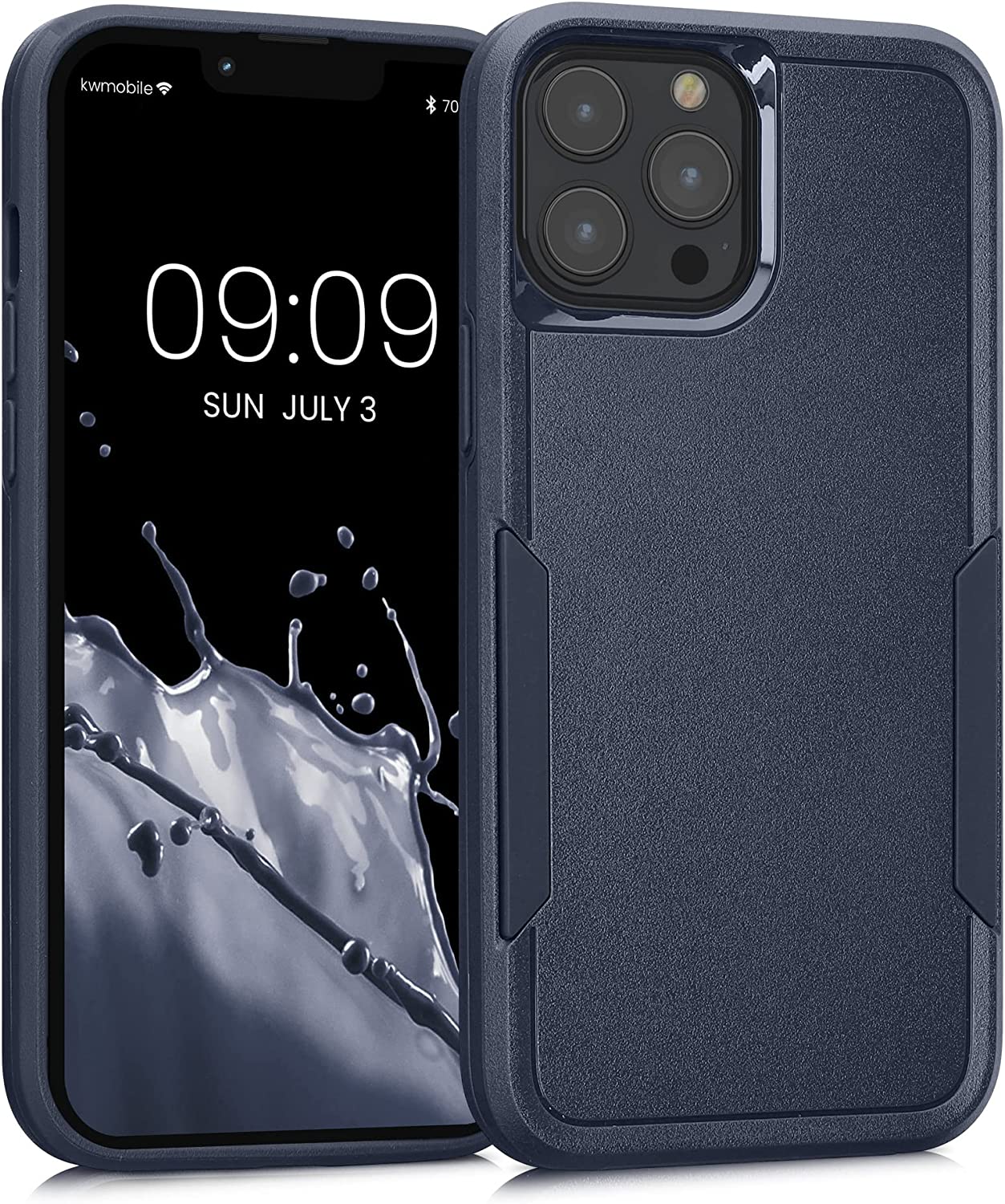 KW iPhone 13 Pro Max Shockproof Hybrid Σκληρή Θήκη με Πλαίσιο Σιλικόνης TPU - Dark Blue - 59200.17