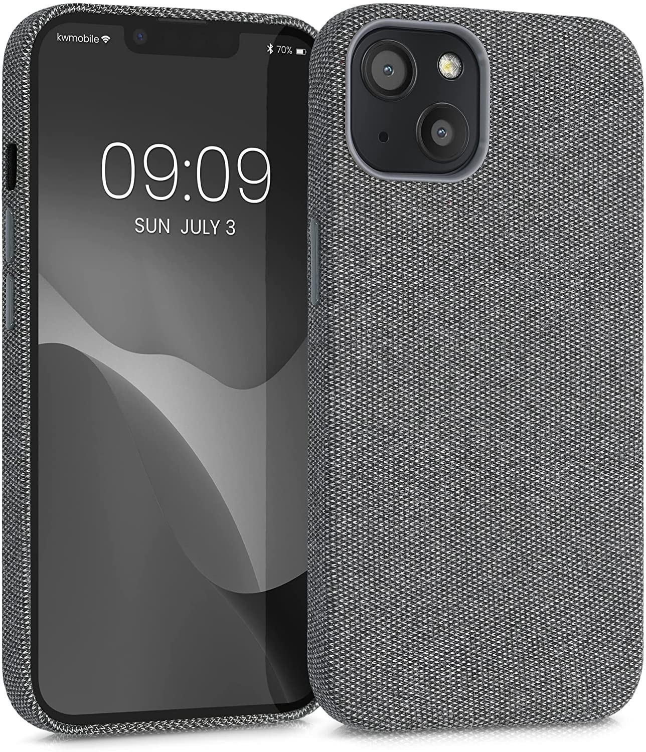 KW iPhone 13 Θήκη Σιλικόνης TPU Canvas - Grey - 56771.22