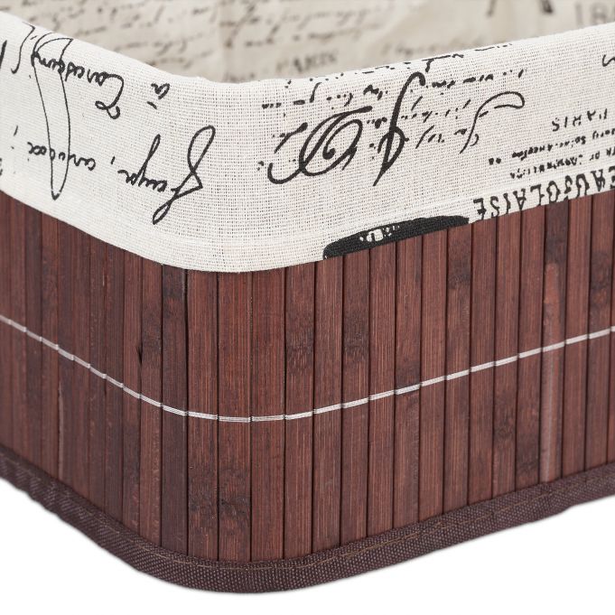 Relaxdays Καλάθι Αποθήκευσης από Bamboo - Brown / Creme / Black - 4052025901233