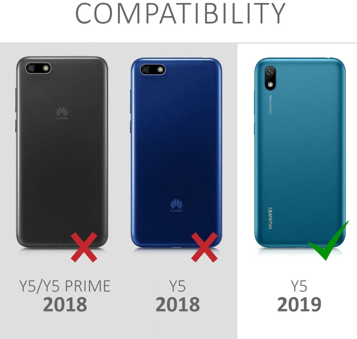 KW Huawei Y5 2019 Θήκη Σιλικόνης TPU Design Travel - Multicolor / Black - Διάφανη - 52158.01