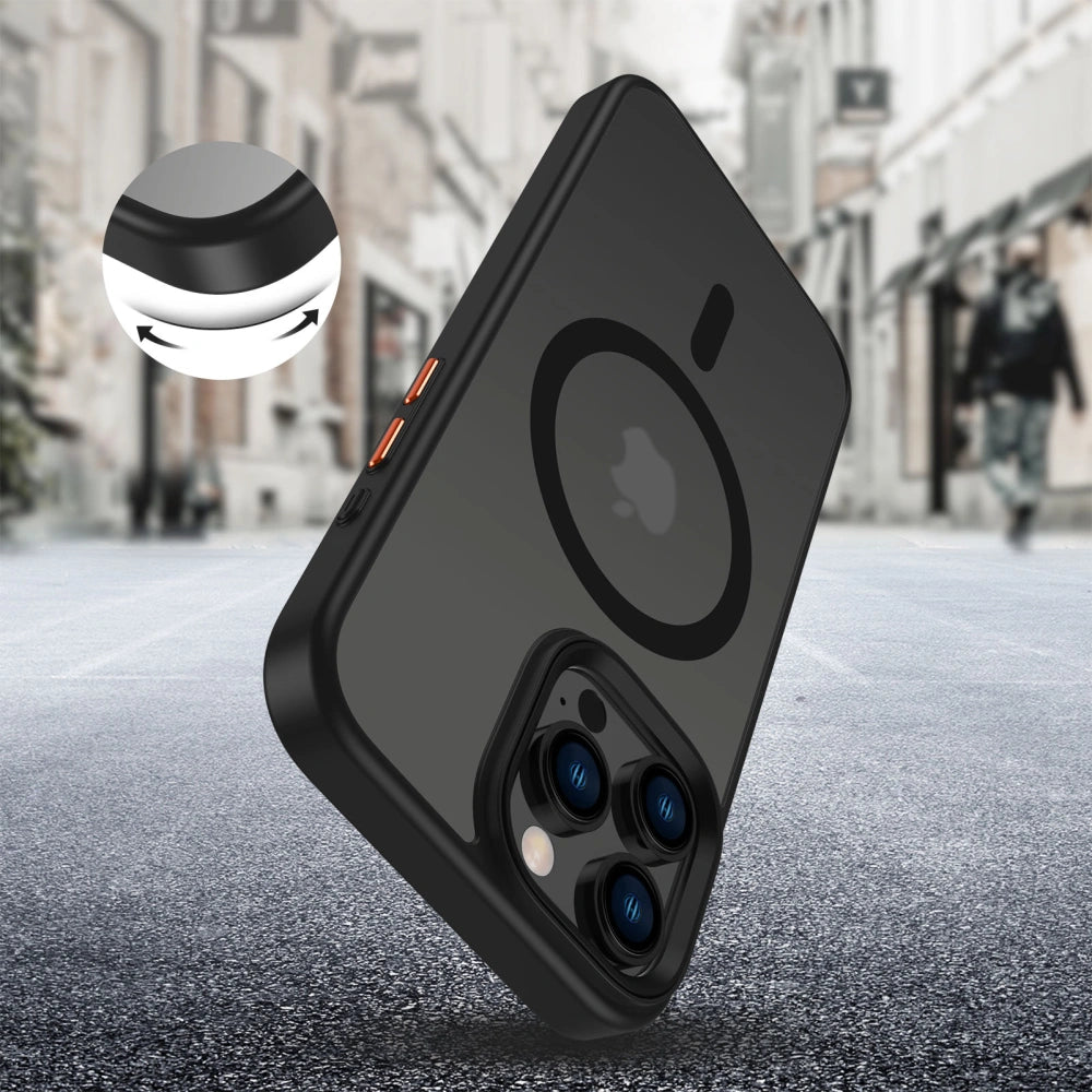 Tech-Protect iPhone 16 - MagMat XT 3-Set - Σκληρή Θήκη με Πλαίσιο Σιλικόνης και MagSafe - Ημιδιάφανη / Matte Black