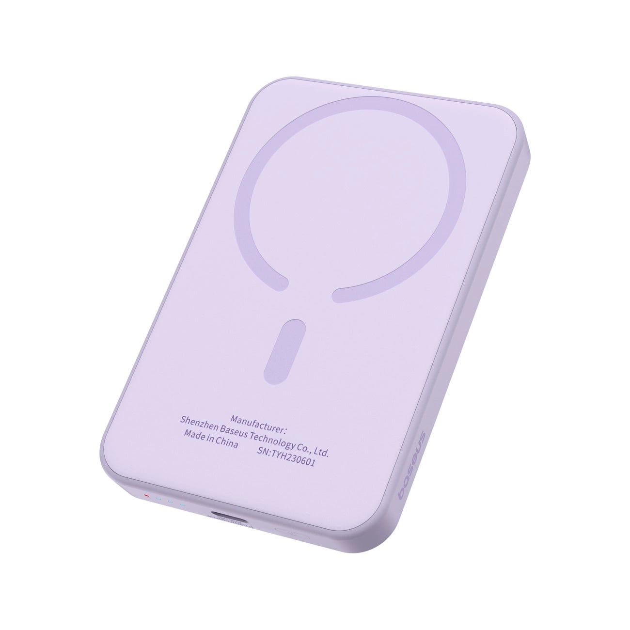Baseus Magnetic Mini Ασύρματο MagSafe PowerBank 5000mAh 20W με Καλώδιο Type-C to Type-C - Purple - P10022107513-00