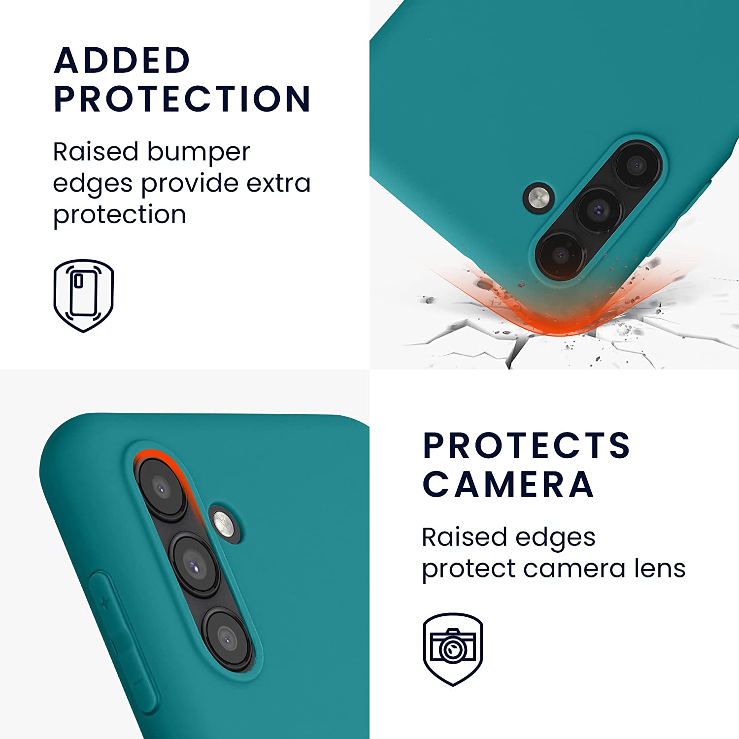 KW Samsung Galaxy A13 5G Θήκη Σιλικόνης TPU - Matte Petrol - 58919.57