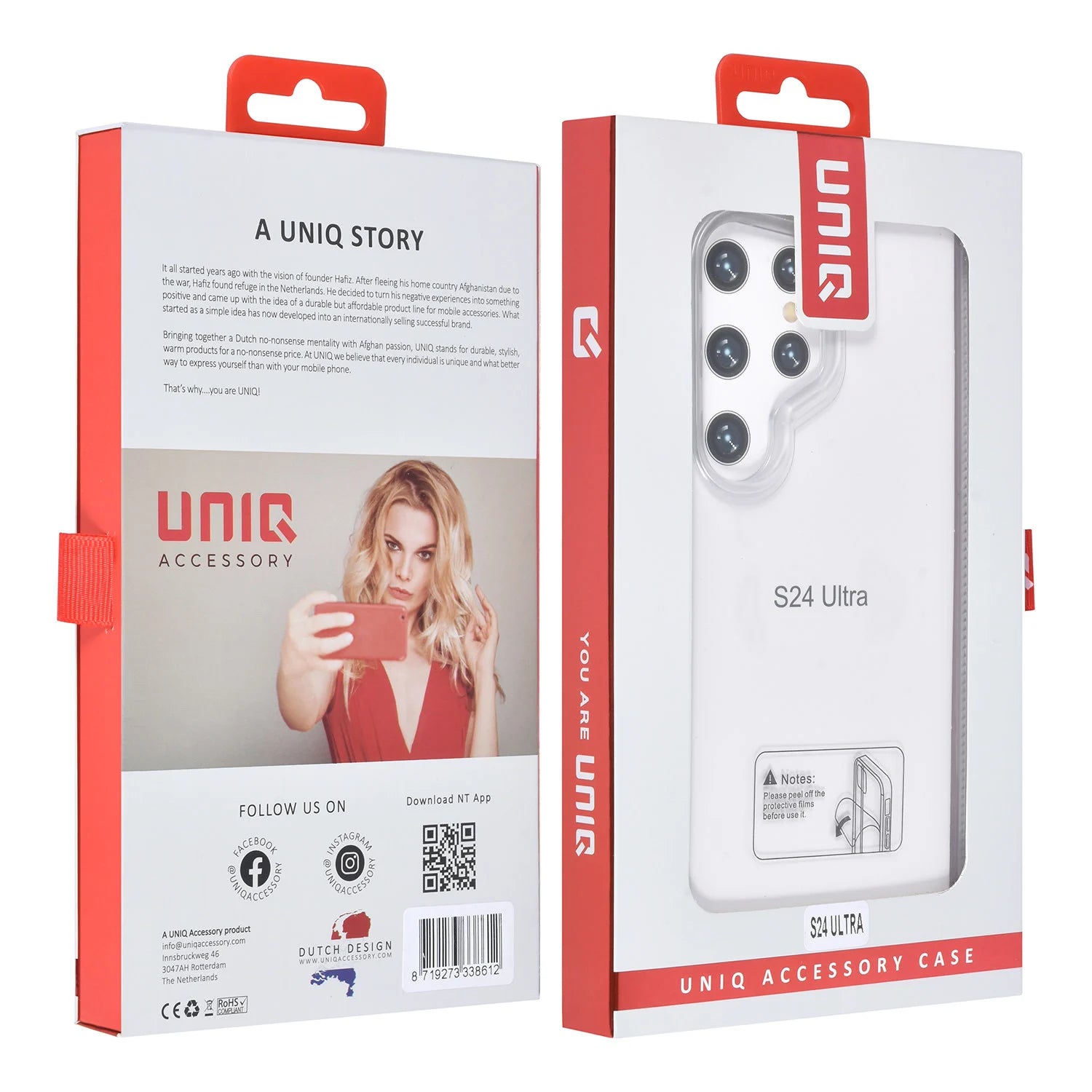 Tuniq Samsung Galaxy S24 Ultra - Σκληρή Θήκη με Πλαίσιο Σιλικόνης - Ημιδιάφανο Λευκό / Διάφανο