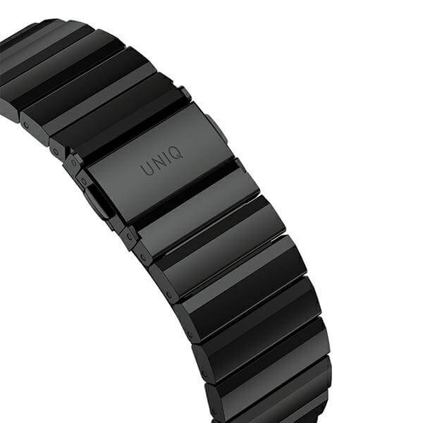 Uniq Λουράκι Apple Watch 2 / 3 / 4 / 5 / 6 / 7 / 8 / 9 / SE / SE 2 / Ultra / Ultra 2 - 42 / 44 / 45 / 49 mm Strova από Ανοξείδωτο Ατσάλι - Midnight Black