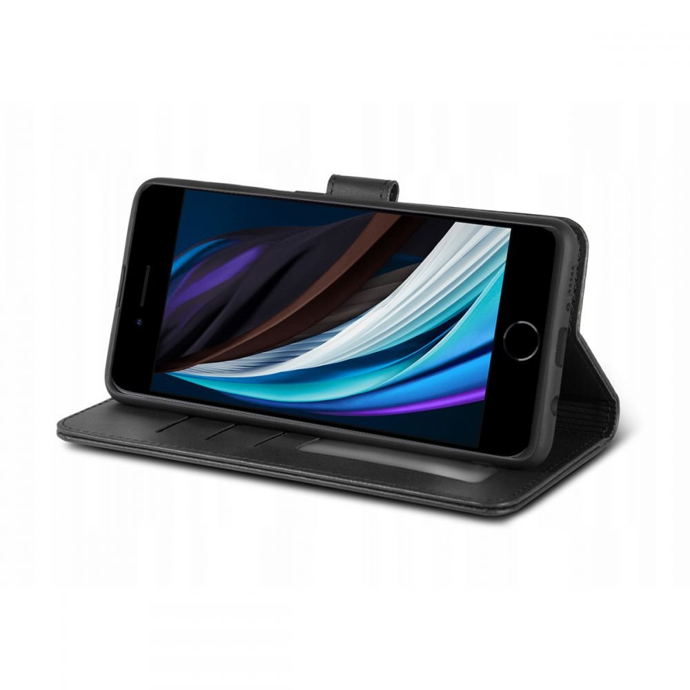 Tech - Protect iPhone SE 2022 / SE 2020 / 7 / 8 Wallet 2 - Θήκη Πορτοφόλι Stand από Δερματίνη - Black