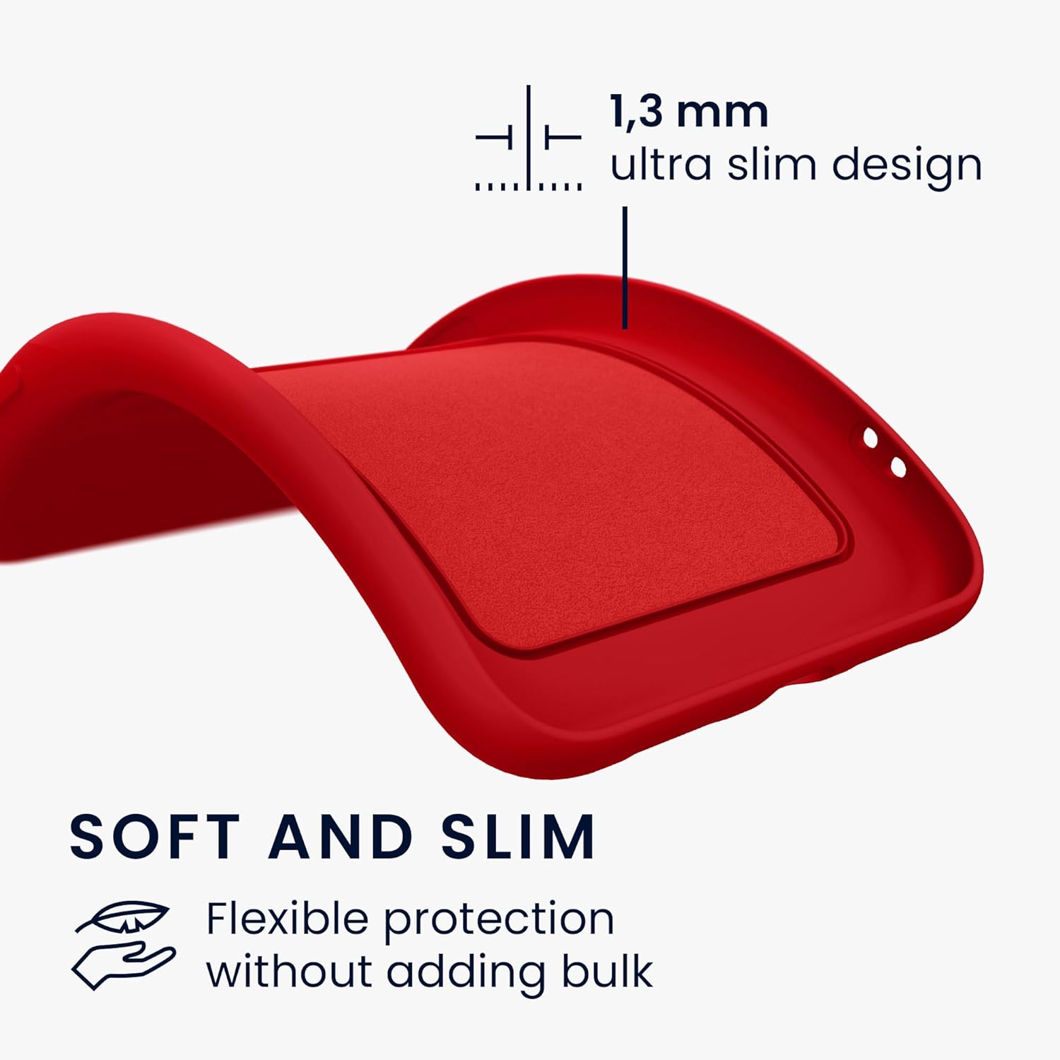 KW Samsung Galaxy A54 5G Θήκη Σιλικόνης TPU με Υποδοχή για Κάρτα - Red