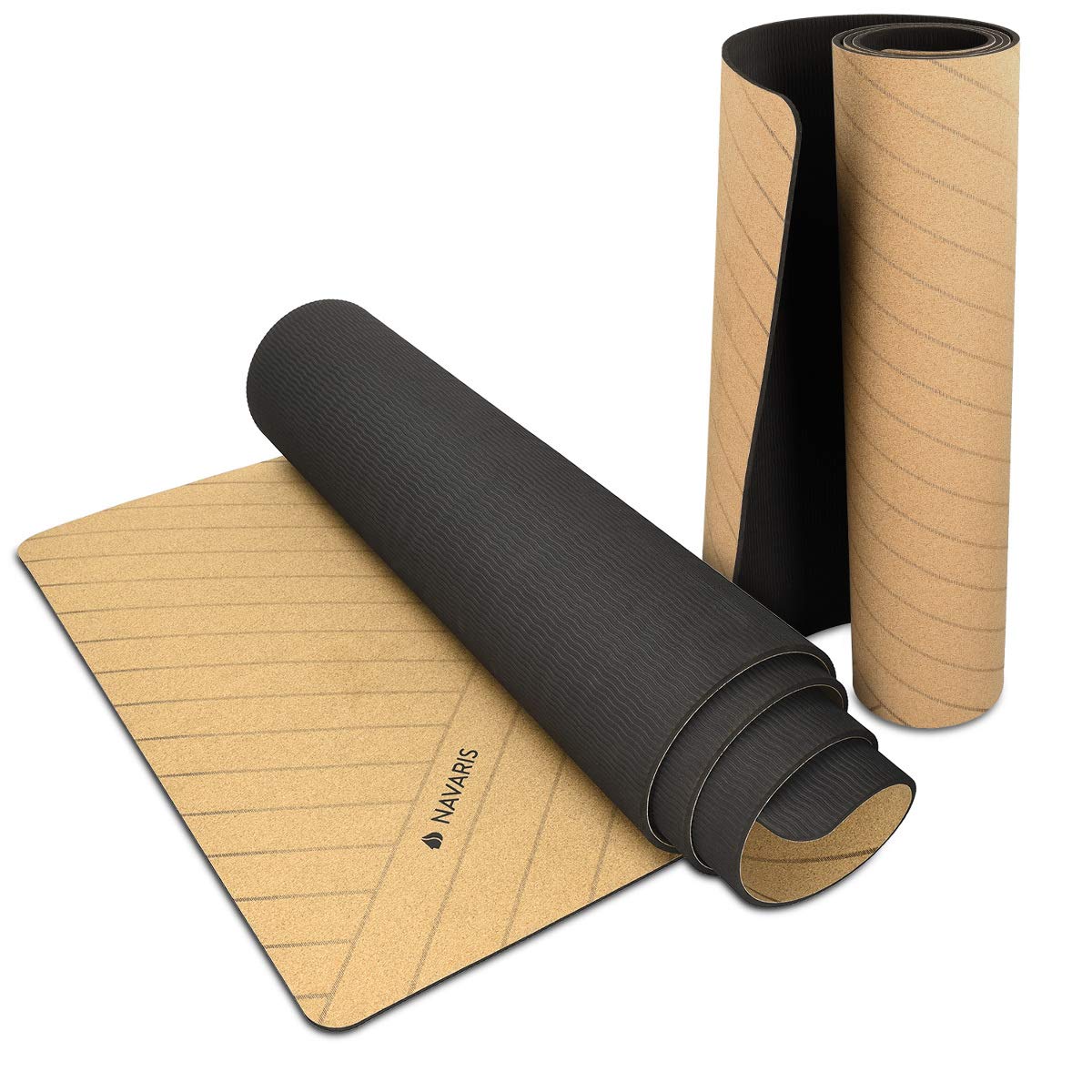 Navaris Workout Mat Στρώμα Γυμναστικής από Φελλό με Χειρολαβή - Brown - 44764.05