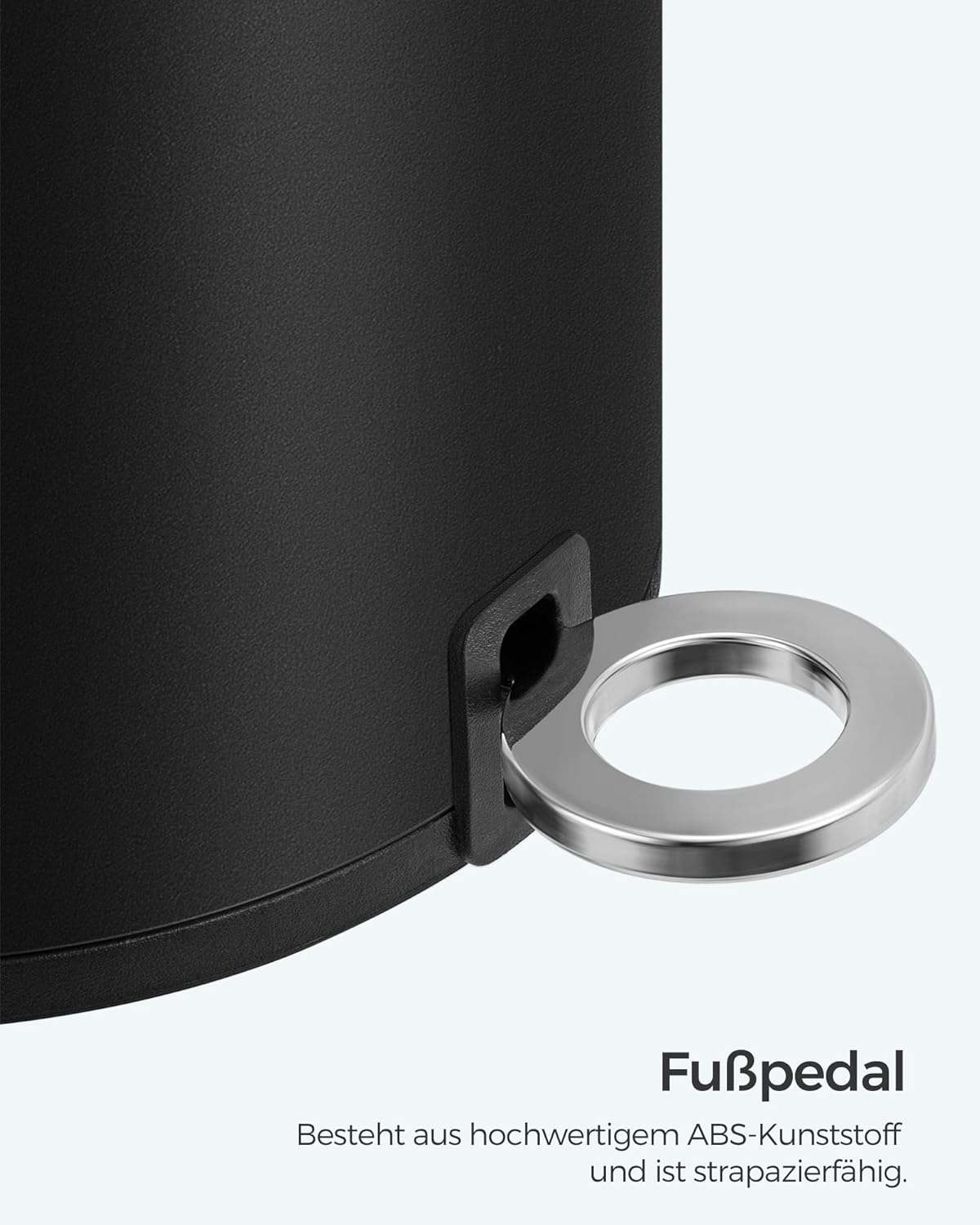 Songmics Κάδος Απορριμμάτων για το Μπάνιο - 3L - Ink Black - LTB011B01