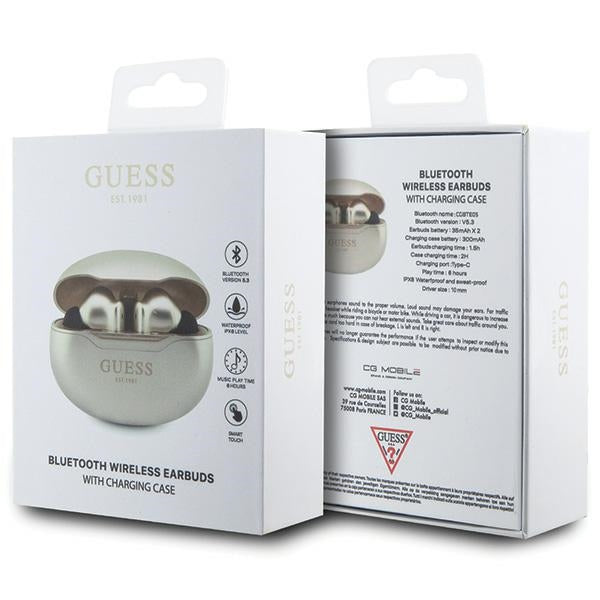 Guess TWS Classic EST - Bluetooth 5.3 - Ασύρματα ακουστικά για Κλήσεις / Μουσική - Gold