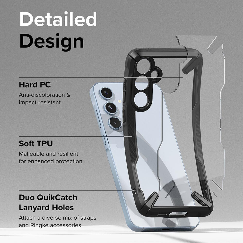 Ringke Samsung Galaxy A55 5G - Fusion X - Σκληρή Θήκη με Πλαίσιο Σιλικόνης - Black