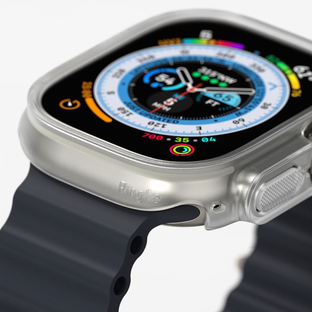 Ringke Θήκη Apple Watch Ultra (1/2/3) - 49mm Slim - 2 Τεμάχια - Διάφανη - Alpine Ημιδιάφανη