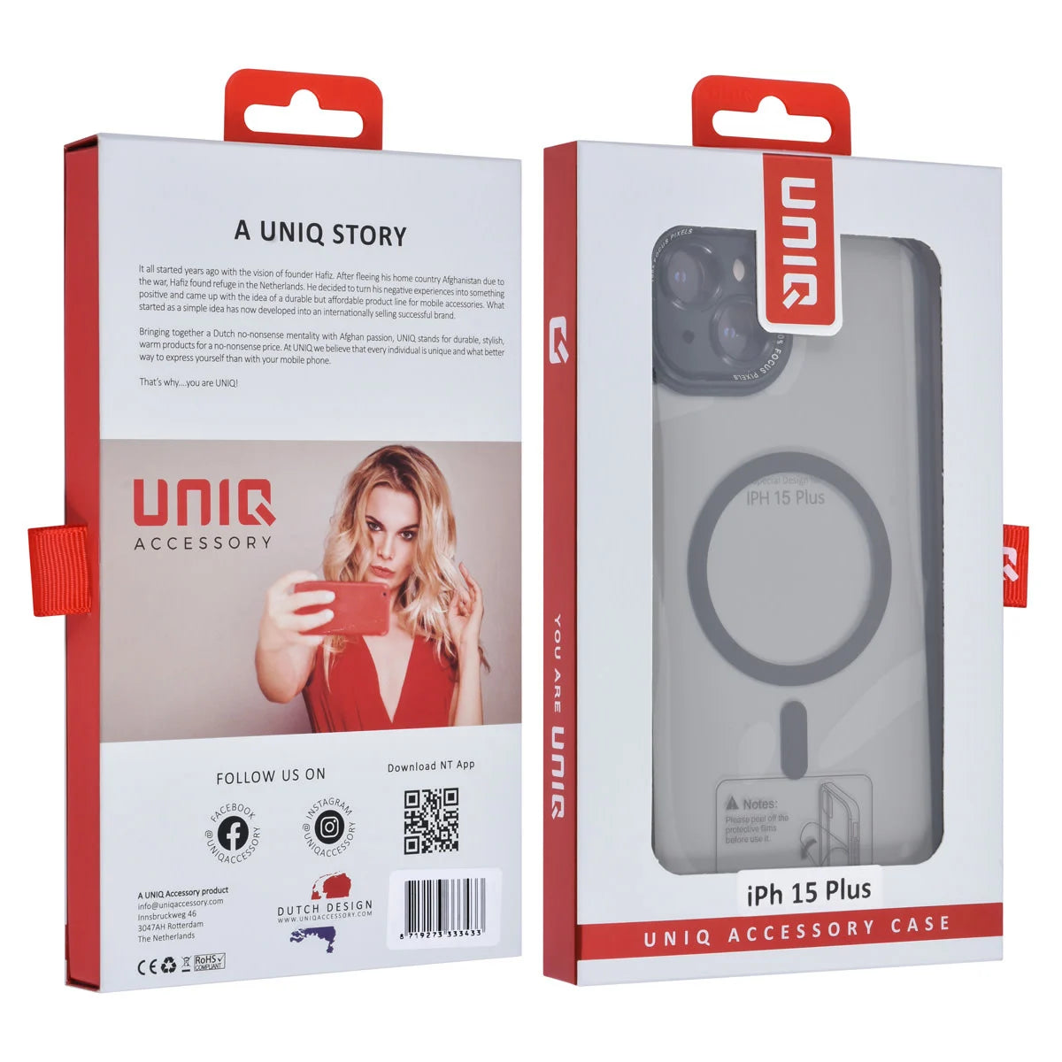 Tuniq iPhone 15 Plus / 14 Plus - MagSafe Σκληρή Θήκη με Πλαίσιο Σιλικόνης - Μαύρο Ματ