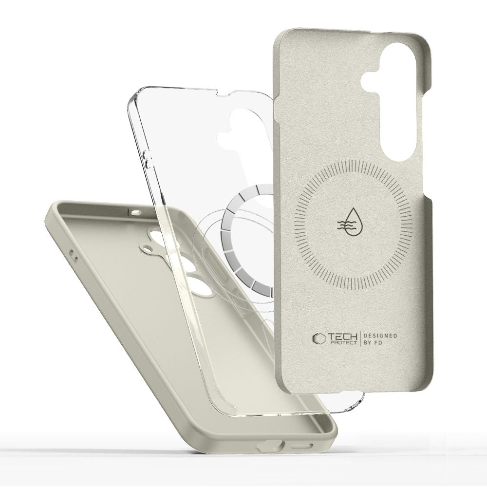 Tech-Protect Samsung Galaxy S25 Liquid Silicone - MagSafe Θήκη Σιλικόνης TPU - Cosmic Latte