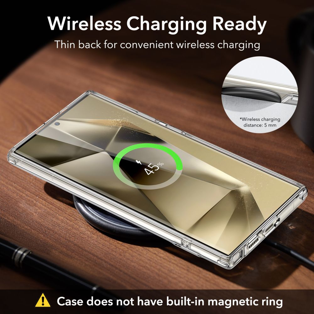 ESR Samsung Galaxy S24 Ultra Air Shield Boost Σκληρή Θήκη με Πλαίσιο Σιλικόνης και Stand - Διάφανη