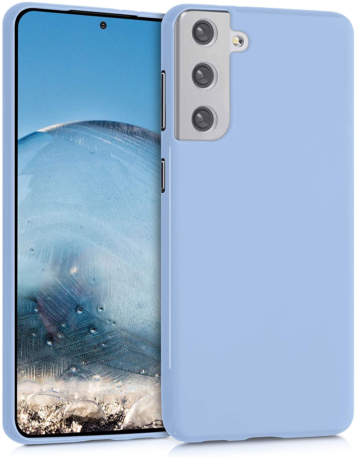 KW Samsung Galaxy S21 Plus Θήκη Σιλικόνης TPU - Light Blue Matte - 54065.58