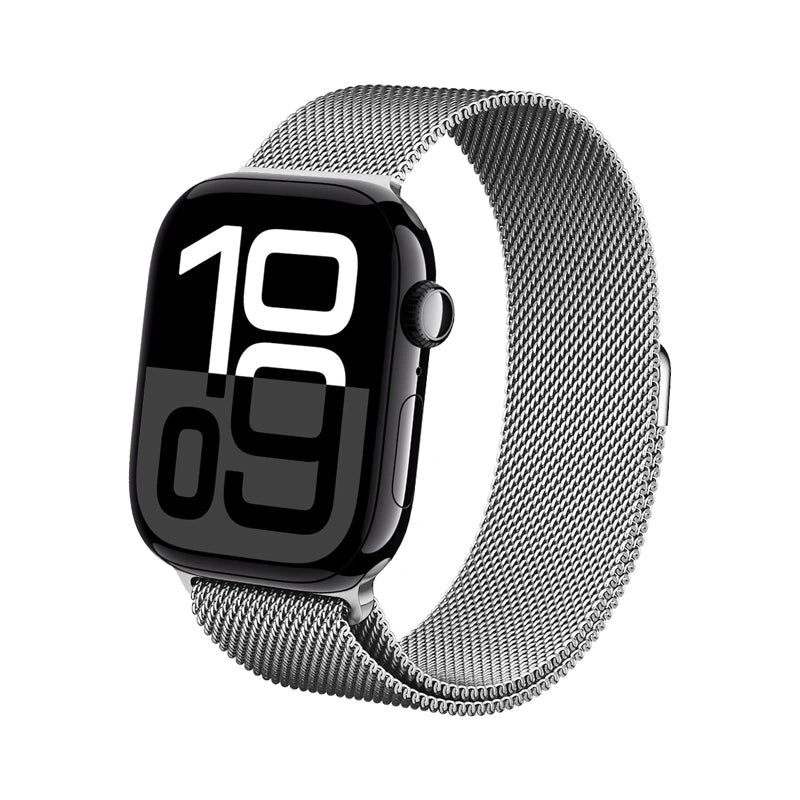 Crong Λουράκι Apple Watch 4/5/6/7/8/9/10/11 - SE (1/2/3) - ULTRA (1/2/3) - 44/45/46/49mm από Ανοξείδωτο Ατσάλι - Milano Steel - Silver
