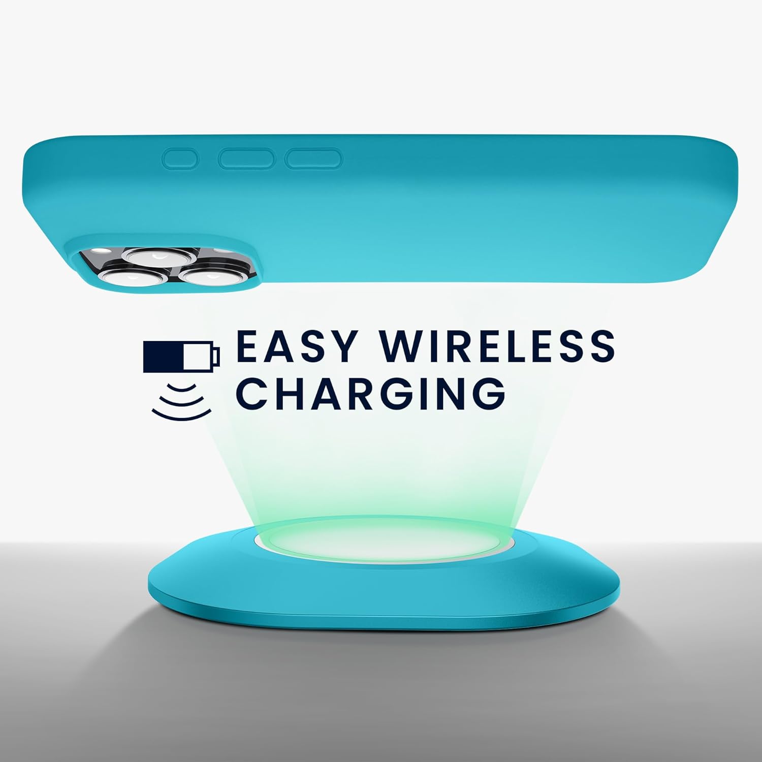 KW iPhone 16 Pro Θήκη Σιλικόνης Rubberized TPU - Cool Glacier