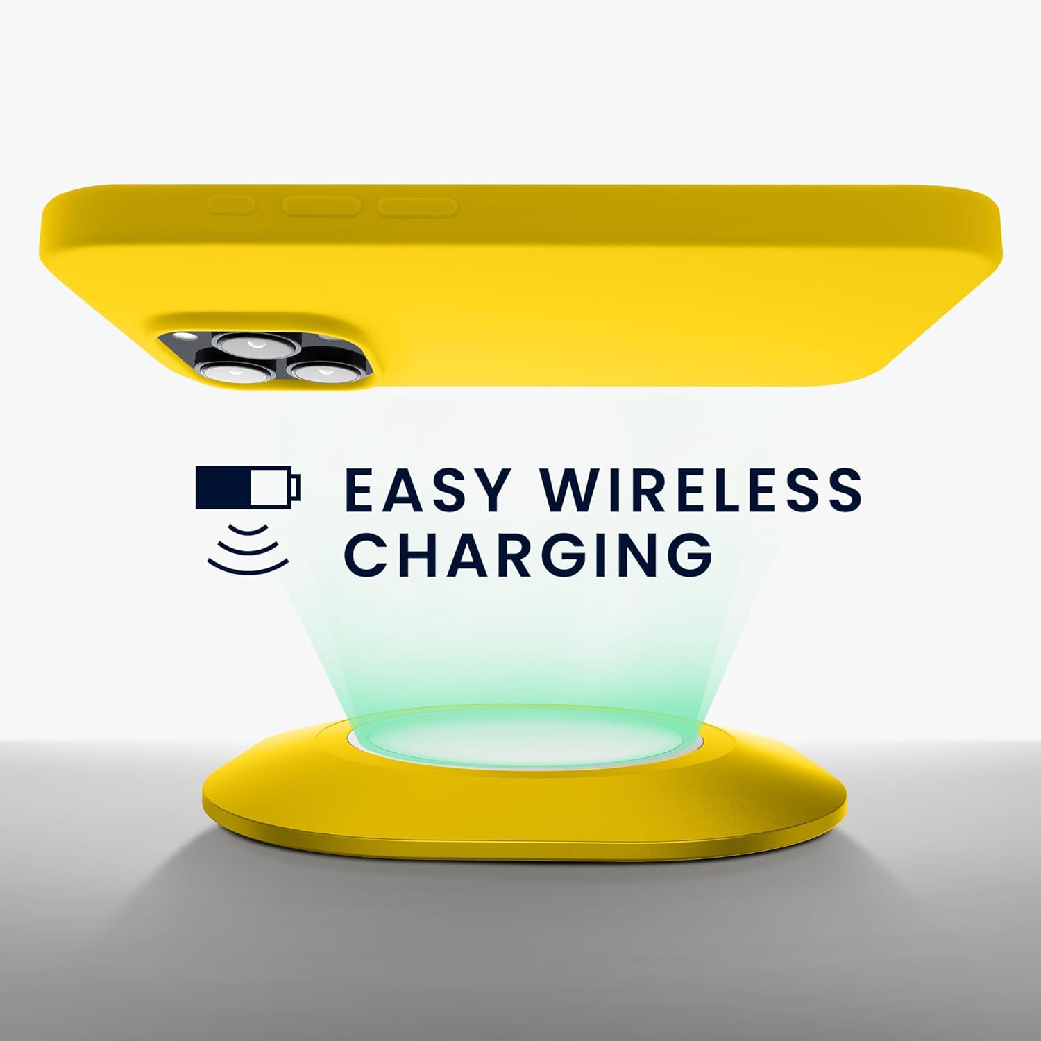 KW iPhone 15 Pro Θήκη Σιλικόνης Rubberized TPU - Bright Yellow