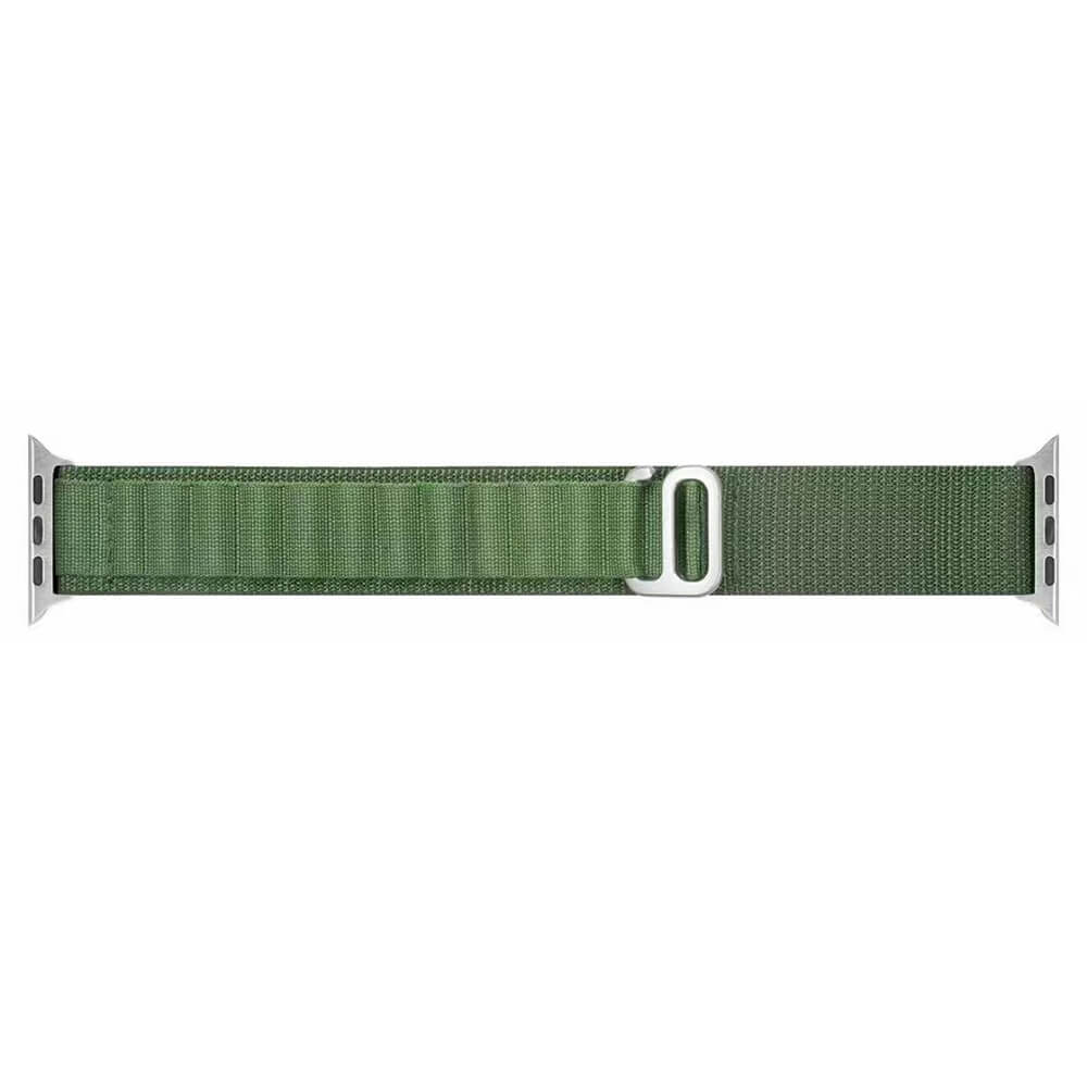 Techsuit Λουράκι Apple Watch 2/3/4/5/6/7/8/9/10/11 - SE (1/2/3) - 38/40/41/42mm Watchband W037 Nylon - Army Green