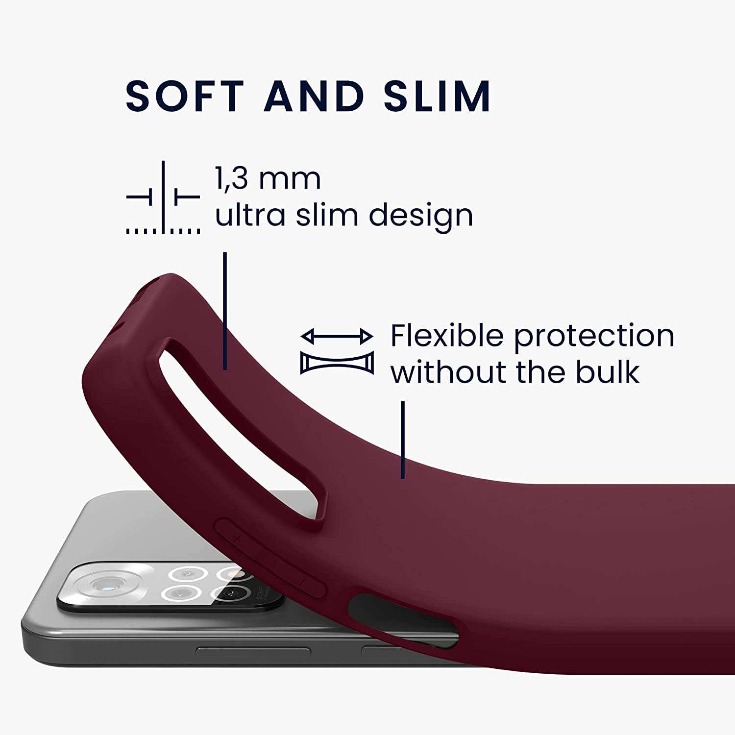 KW Xiaomi Redmi Note 11 / Redmi Note 11S Θήκη Σιλικόνης TPU - Tawny Red - 57368.190