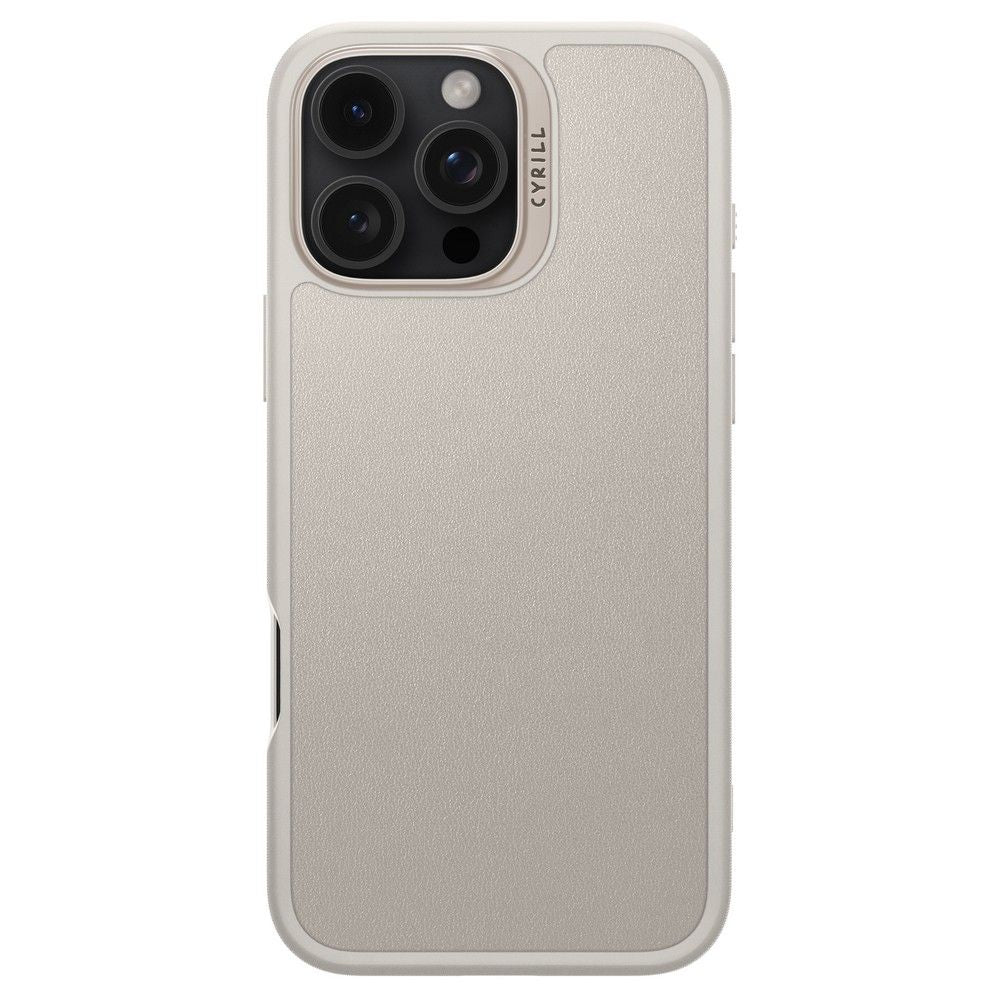 Spigen Cyrill iPhone 16 Pro Kajuk Mag Θήκη με Επένδυση Συνθετικού Δέρματος και MagSafe - Cream