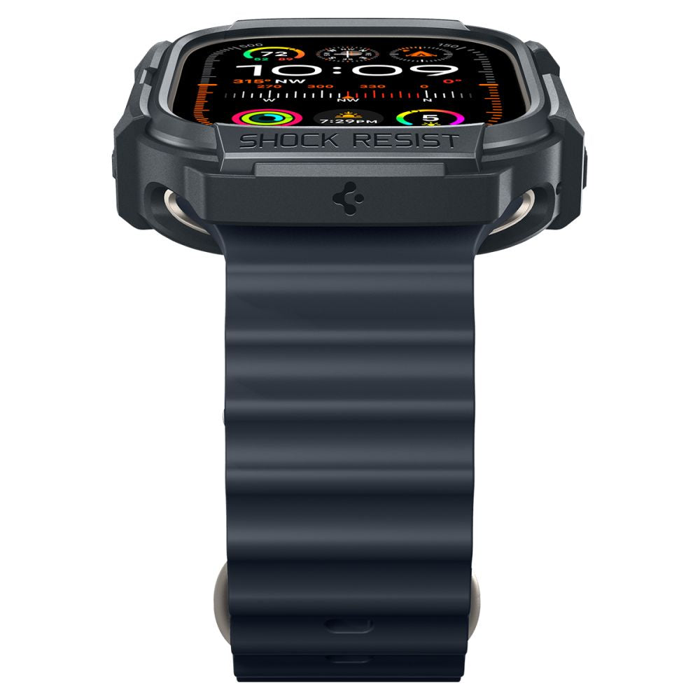 Spigen Θήκη Apple Watch Ultra (1/2/3) - 49mm Rugged Armor - Dark Grey