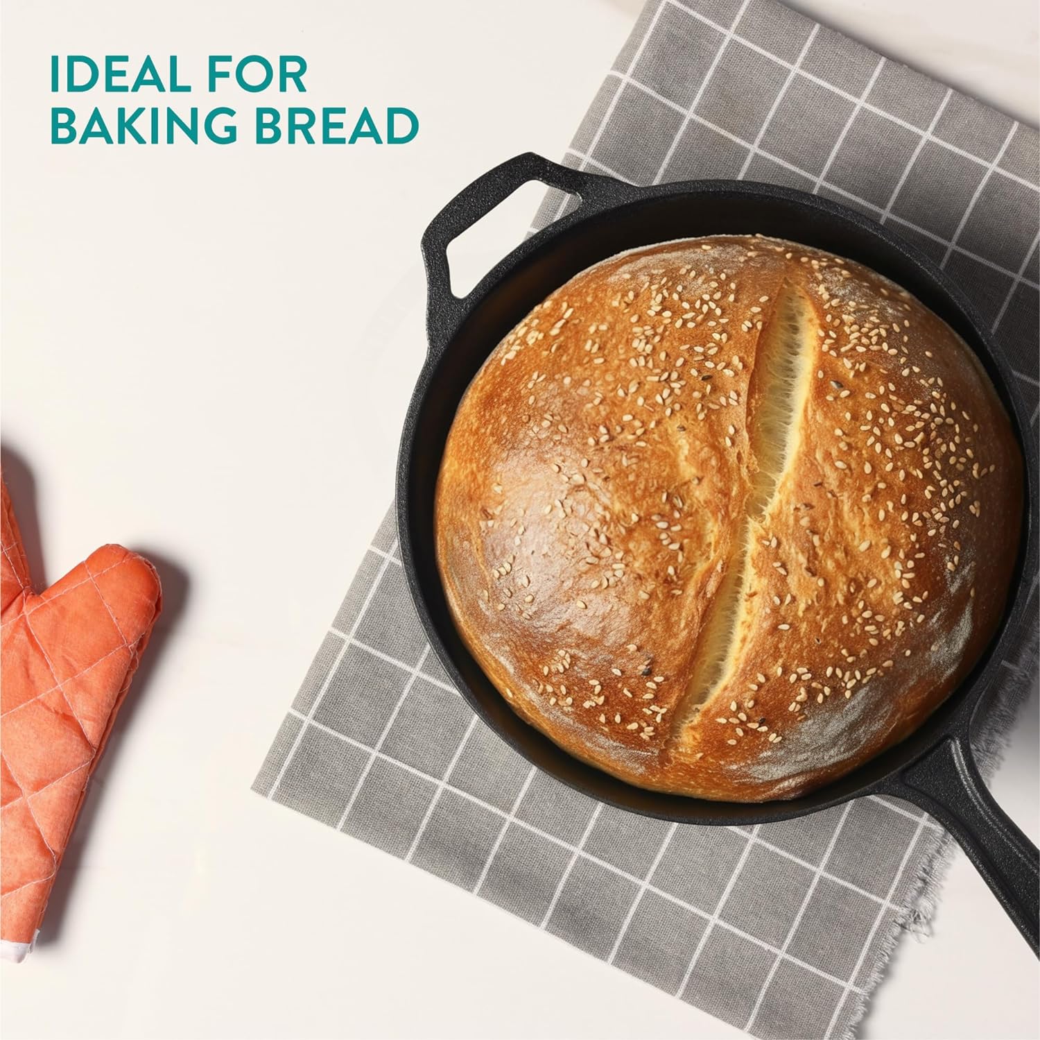 Navaris Μαντεμένιο Βαθύ Tηγάνι με Καπάκι / Τηγάνι - 3.4 L - Black - 61695.01