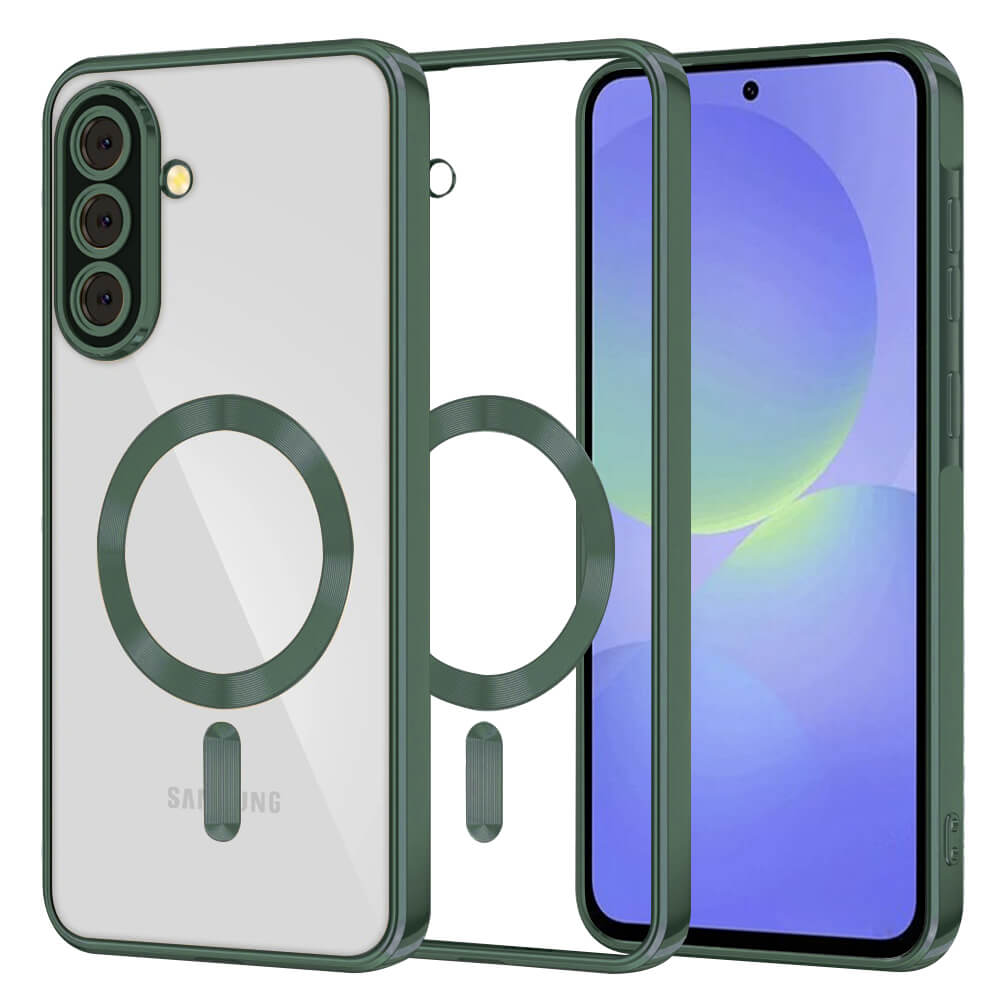 Techsuit Samsung Galaxy A36 5G / A56 5G - Luxury Crystal MagSafe - Θήκη Σιλικόνης - Deep Green