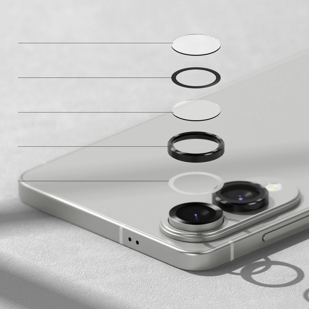 Ringke Samsung Galaxy S25 Edge - Lens Frame Glass Αντιχαρακτικό Γυαλί για την Κάμερα - Black