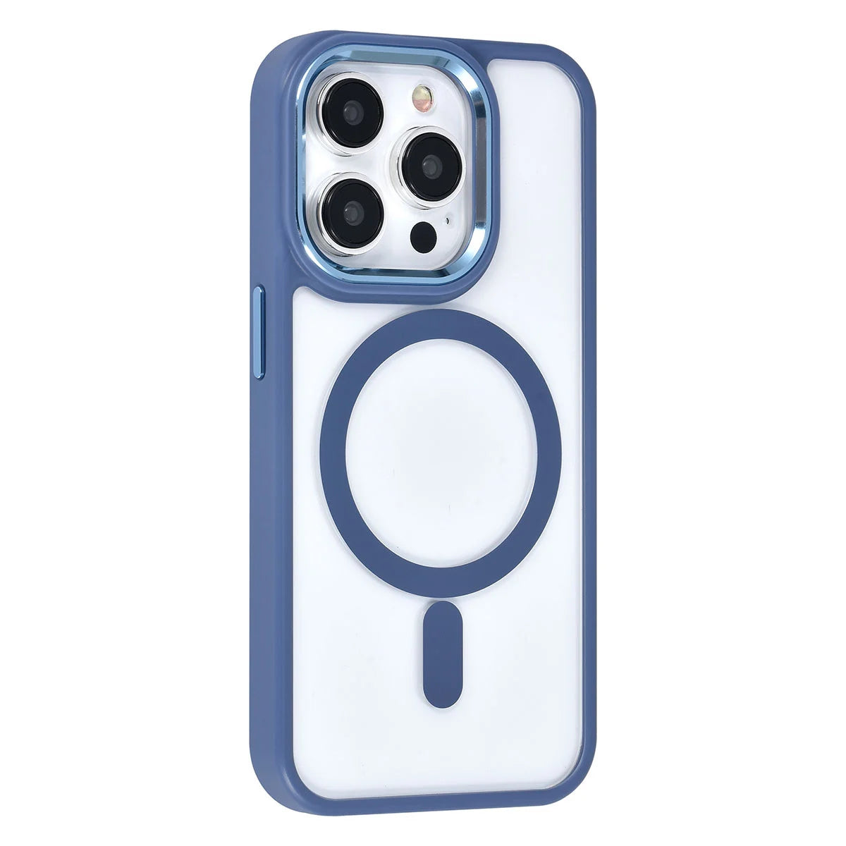 Tuniq iPhone 15 Pro - MagSafe Σκληρή Θήκη με Πλαίσιο Σιλικόνης - Μπλε / Διάφανη