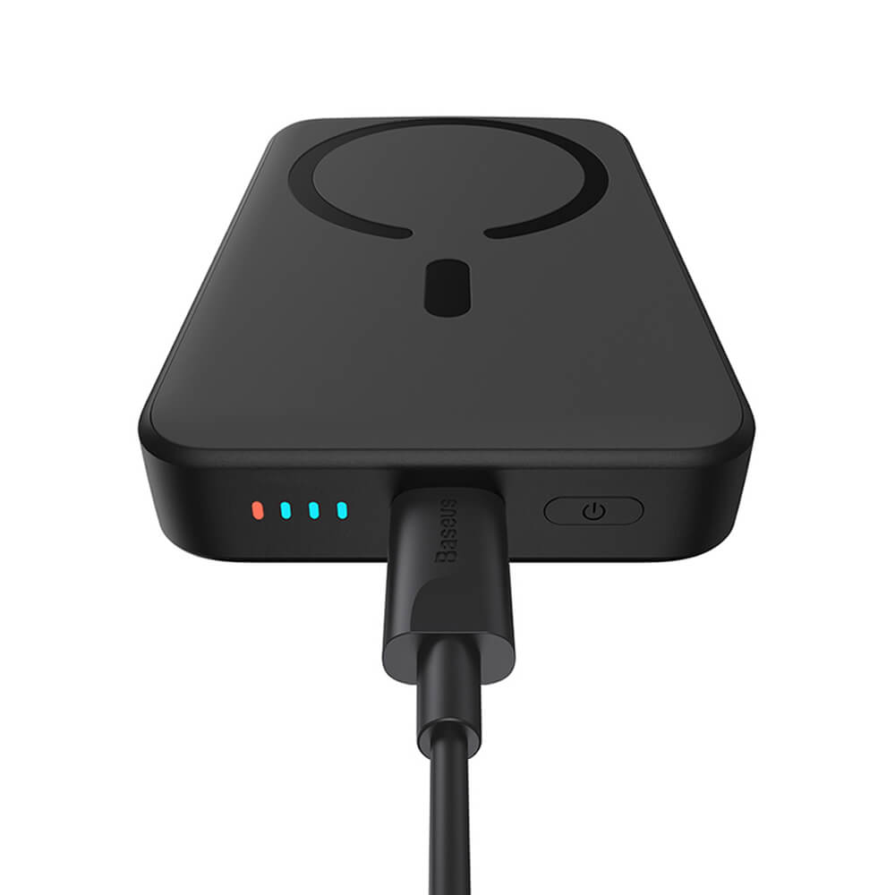 Baseus Magnetic Mini Ασύρματο MagSafe PowerBank 10000mAh 20W με Καλώδιο Type-C to Type-C - Black - PPCX070001