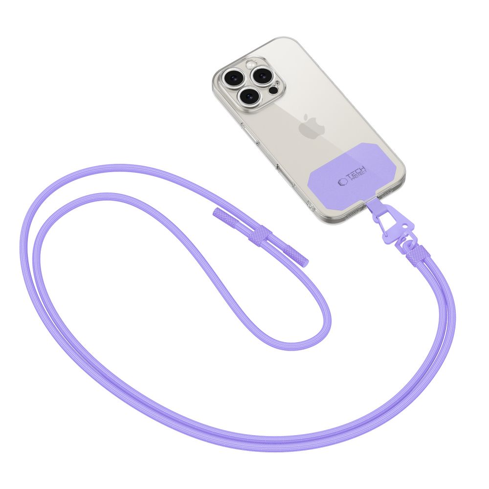 Tech-Protect C5S Rope CrossBody Strap - Universal Λουράκι για Θήκη Κινητού - Lavender