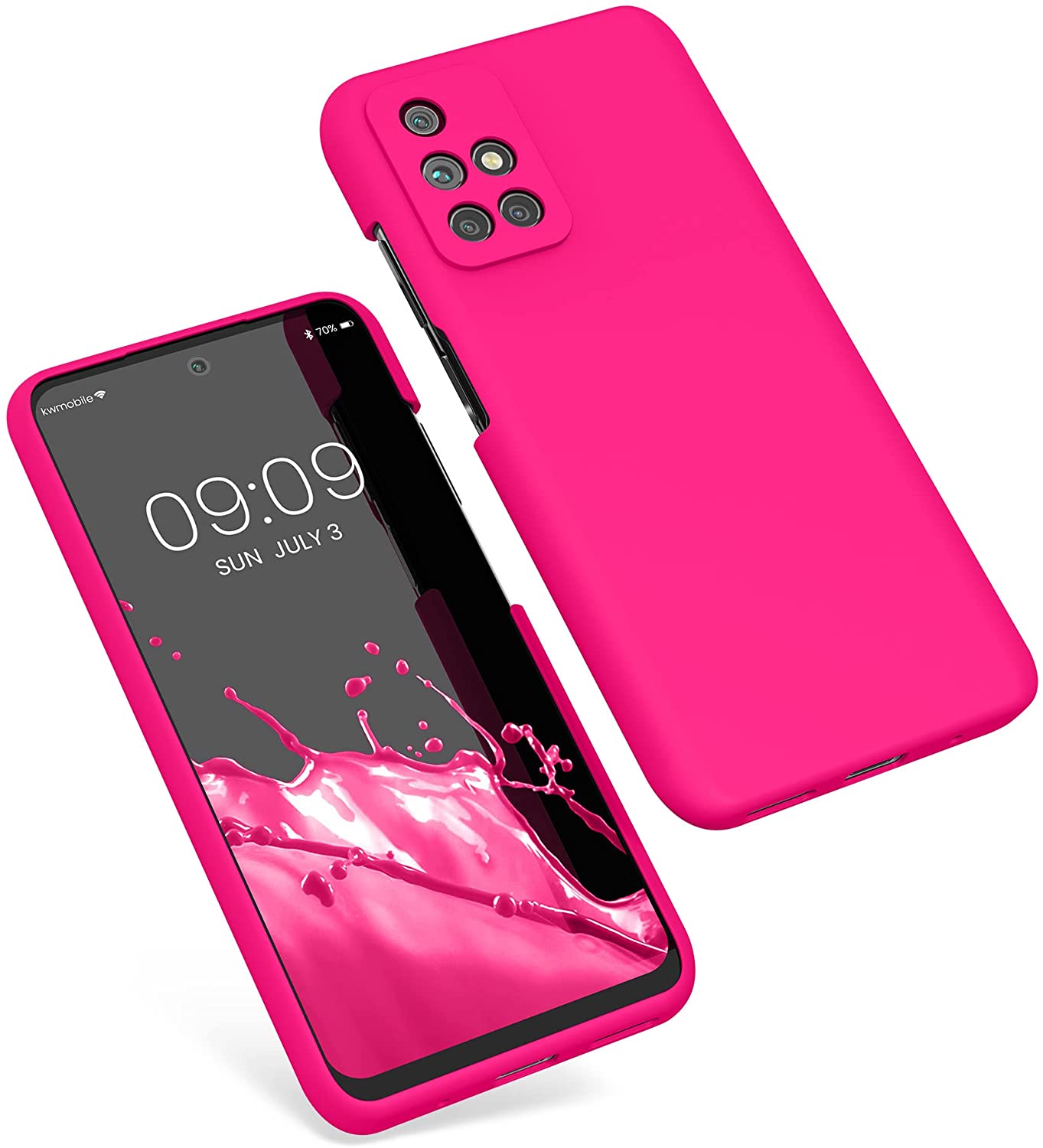 KW Xiaomi Redmi 10 Θήκη Σιλικόνης Rubber TPU - Neon Pink - 56153.77