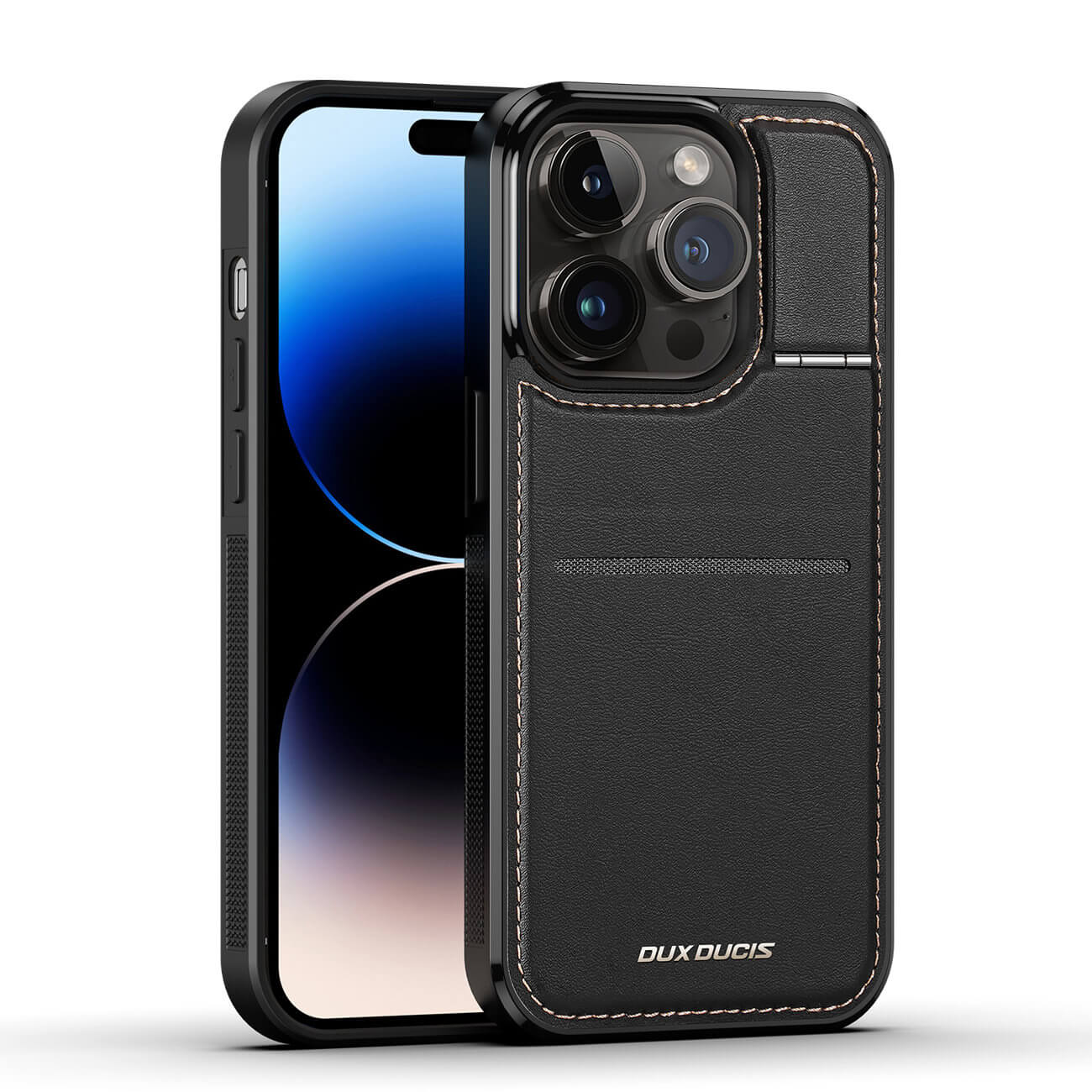 Dux Ducis iPhone 15 Pro Max Rafi Mag Anti - RFID 3in1 Θήκη με Υποδοχή για Κάρτες / Stand και MagSafe - Black