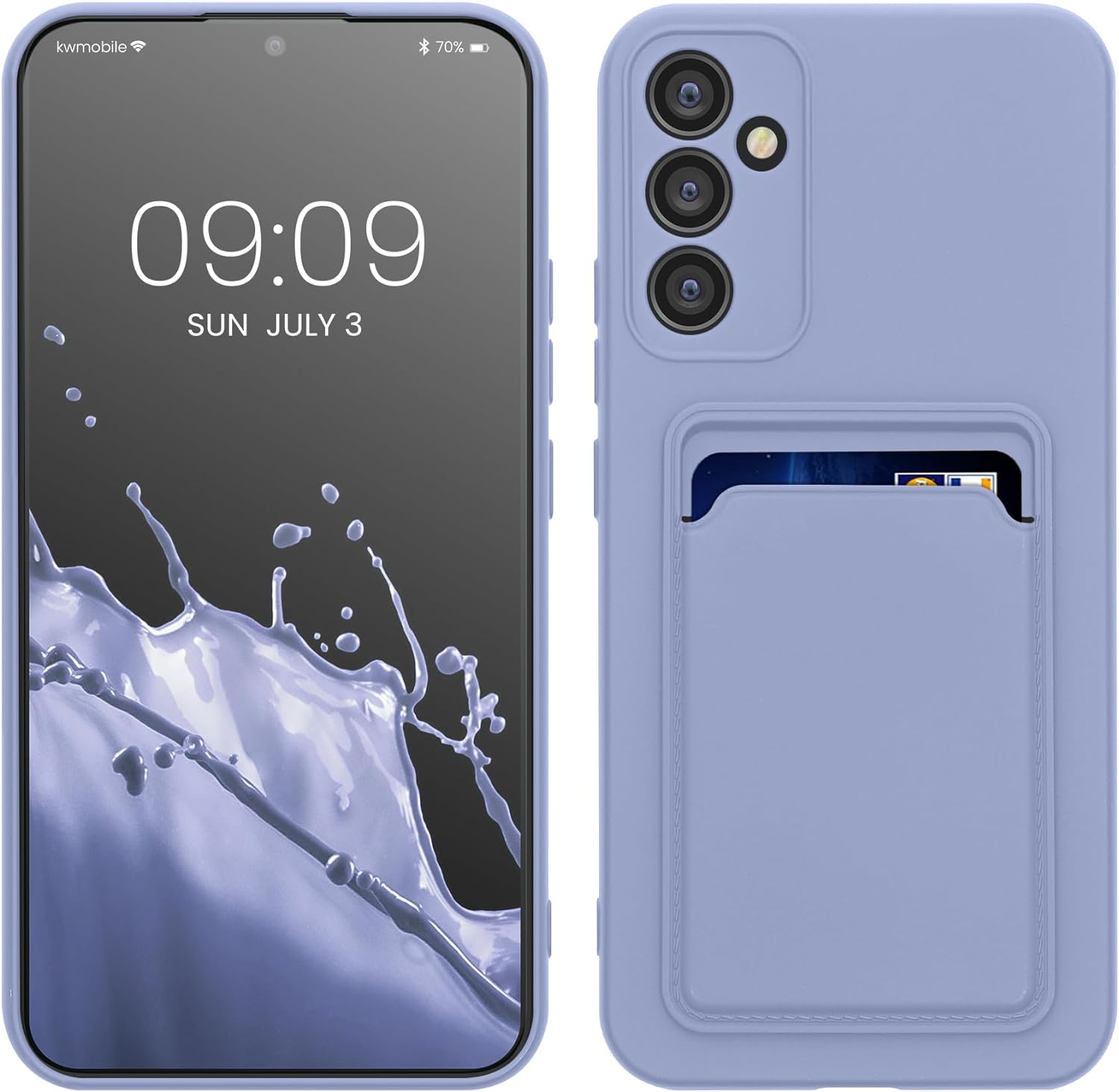 KW Samsung Galaxy A34 5G Θήκη Σιλικόνης TPU με Υποδοχή για Κάρτα - Lavender