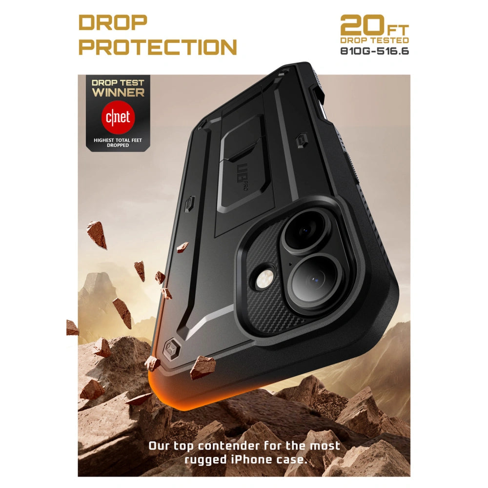 Supcase iPhone 17 - Unicorn Beetle Pro - Σκληρή Θήκη με Προστασία Οθόνης και Stand - Black