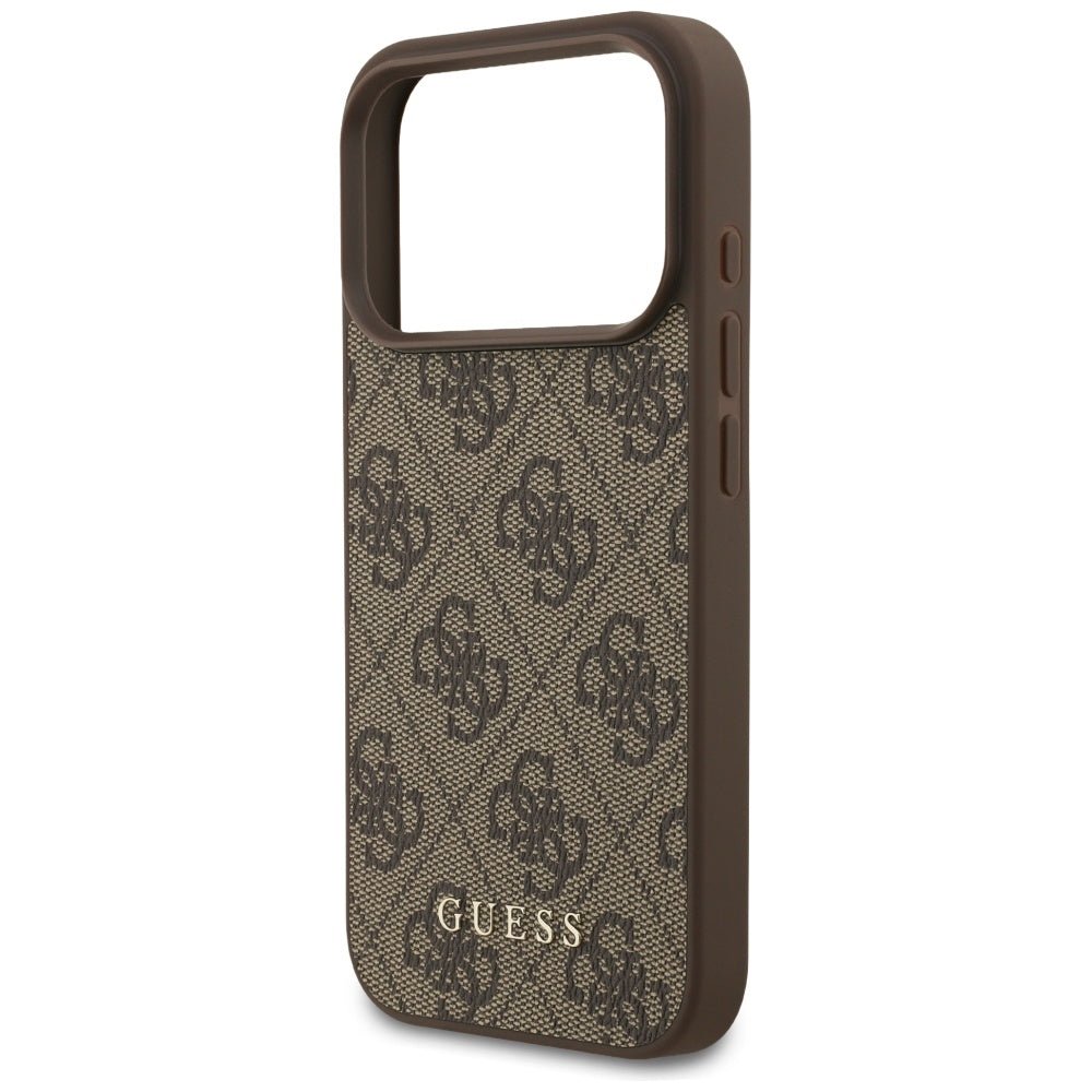 Guess iPhone 17 Pro - 4G Classic - Σκληρή Θήκη με Πλαίσιο Σιλικόνης και Επένδυση Συνθετικού Δέρματος - Brown - GUHCP17LG4GFBR