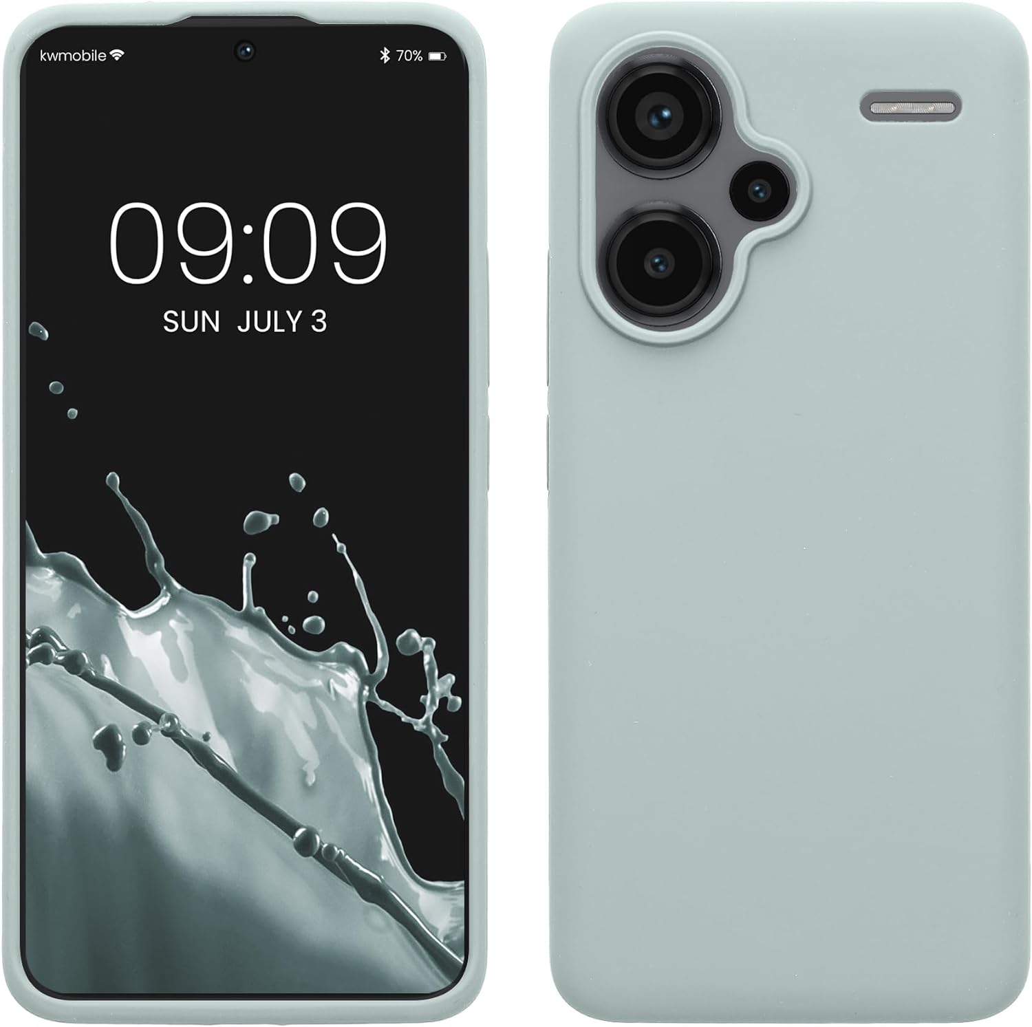 KW Xiaomi Redmi Note 13 Pro+ 5G Θήκη Σιλικόνης Rubberized TPU - Cool Mint