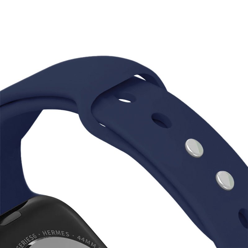 Crong Λουράκι Apple Watch 4/5/6/7/8/9/10/11 - SE (1/2/3) - ULTRA (1/2/3) - 44/45/46/49mm Σιλικόνης - Liquid Strap - Navy Blue