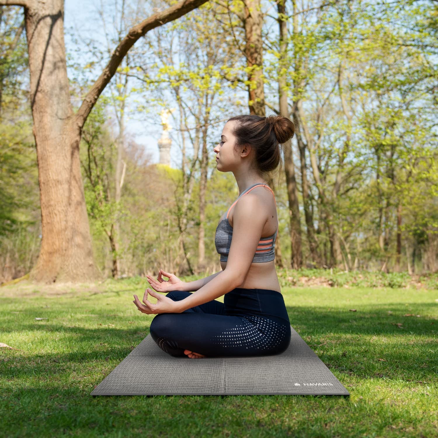 Navaris Workout Mat Στρώμα Γυμναστικής για Γυμναστική / Yoga / Pilates - 4mm Πάχος - Grey - 45983.22