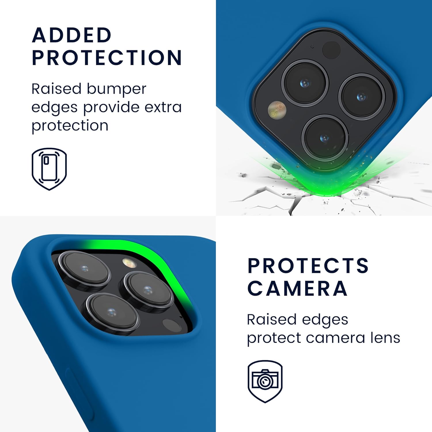 KW iPhone 15 Pro Θήκη Σιλικόνης Rubberized TPU - Blue Reef