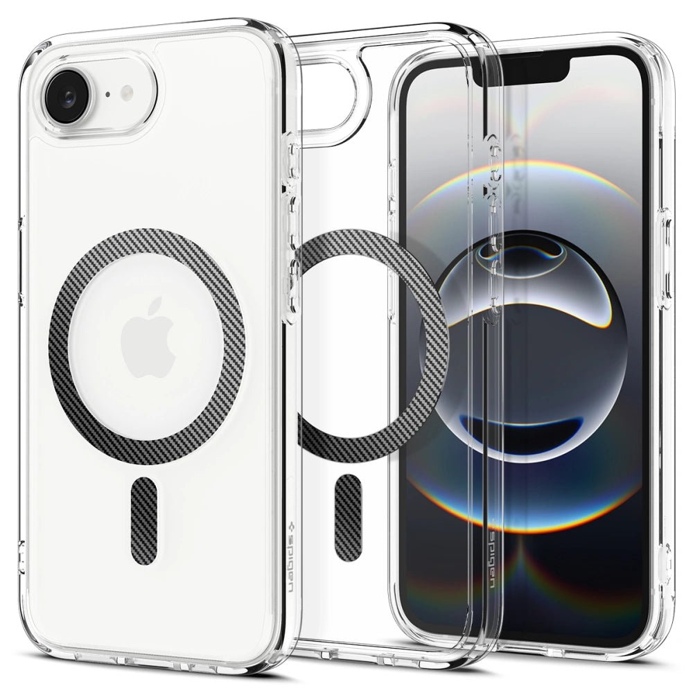 Spigen iPhone 16e Ultra Hybrid Mag Σκληρή Θήκη με Πλαίσιο Σιλικόνης Και MagSafe - Carbon Fiber