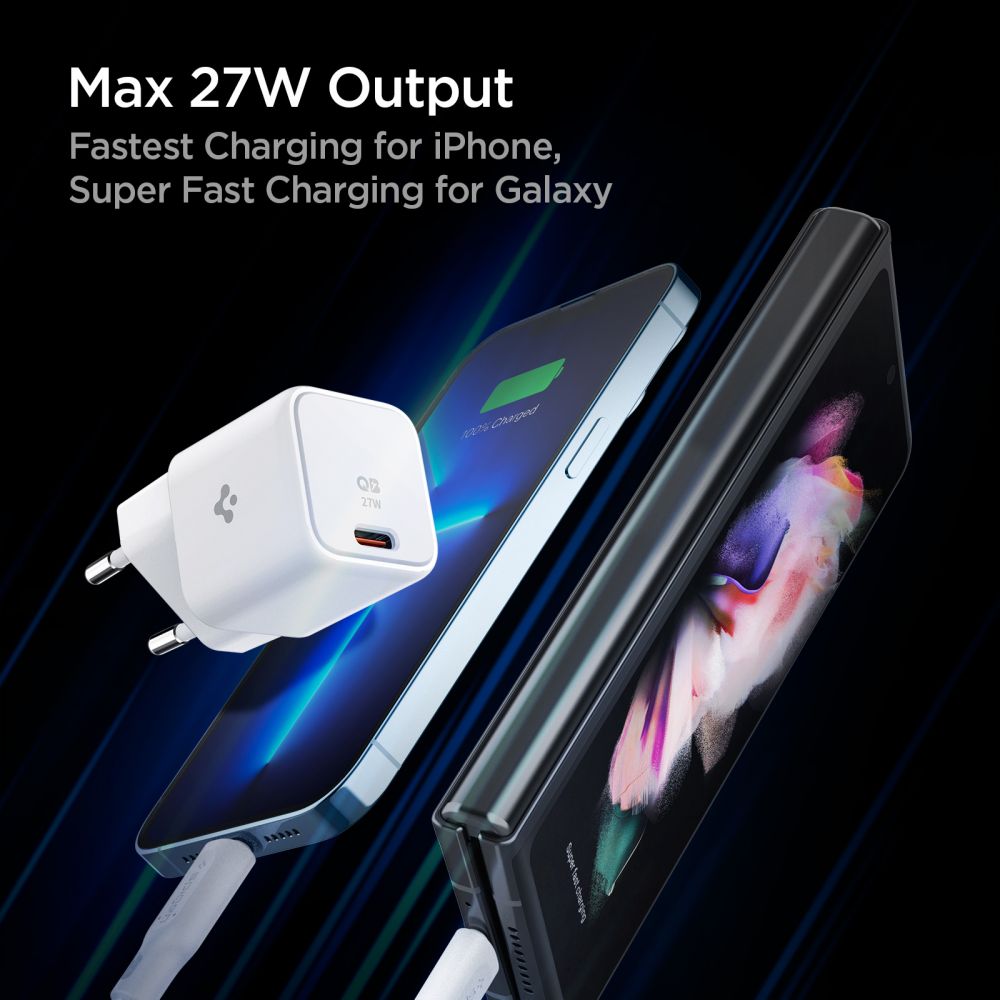 Spigen PE2103EU ArcStation 25W Οικιακός Φορτιστής Γρήγορης Φόρτισης με Θύρα Type-C - White