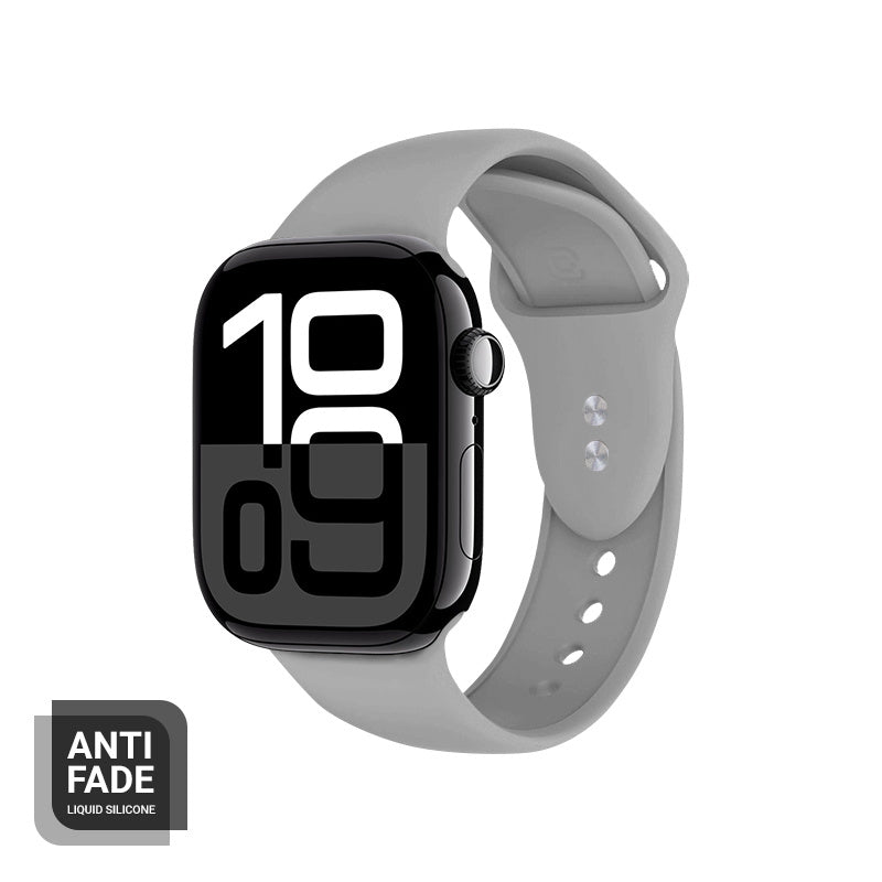 Crong Λουράκι Apple Watch 4/5/6/7/8/9/10/11 - SE (1/2/3) - ULTRA (1/2/3) - 44/45/46/49mm Σιλικόνης - Liquid Strap - Grey