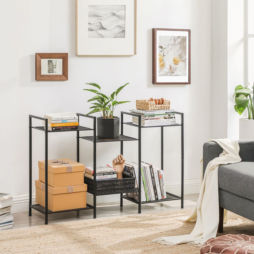 Songmics Μεταλλική Ραφιέρα 3 Επιπέδων - 38 x 30 x 72 cm - Black - BSC33BK