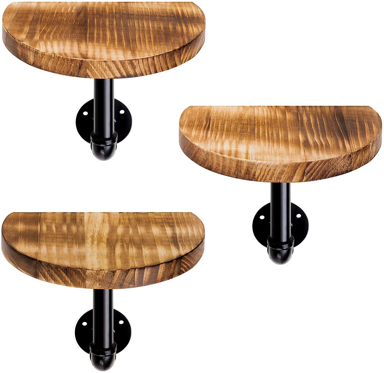 Navaris Σετ με 3 Ράφια με Βάση - Brown - 53785.05