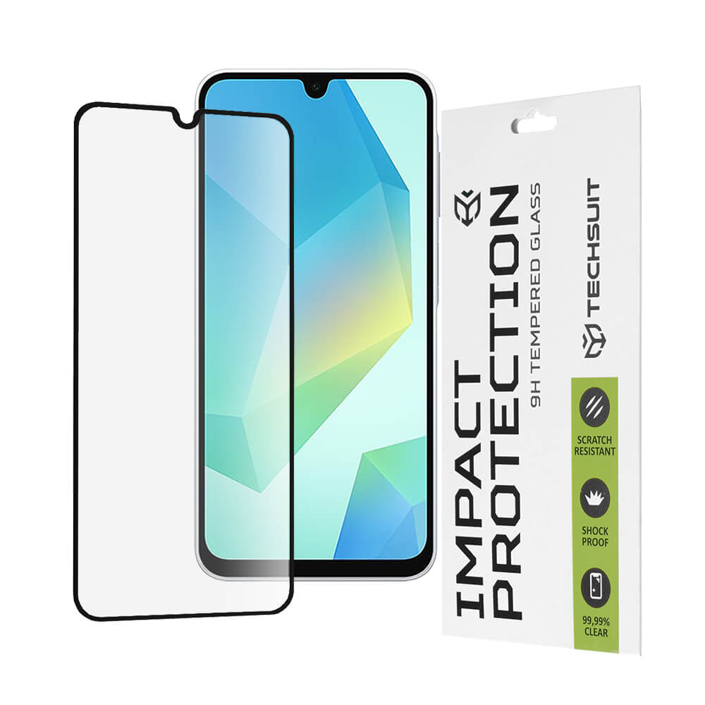 Techsuit Samsung Galaxy A16 4G / A16 5G 9H 111D 0.33mm Full Screen Full Glue Tempered Glass Αντιχαρακτικό Γυαλί Οθόνης - Black