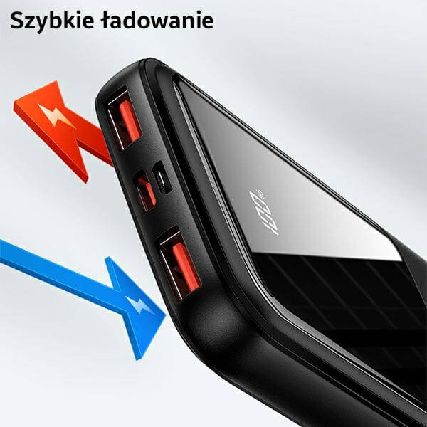 USAMS PB58 PowerBank με Υποστήριξη Γρήγορης Φόρτισης PD 3.0 10000mAh 22.5W QC 3.0 - Black