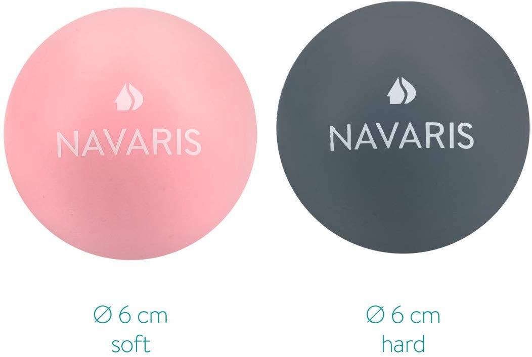 Navaris Lacrosse Massage Balls - Σετ με 2 Μπάλες Μασάζ - Rose / Dark Blue - 49269.17.33